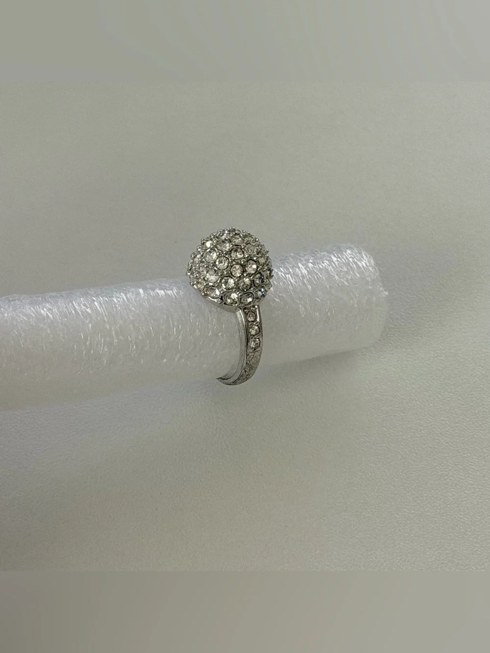 Sterling Silver Round Cluster Ring